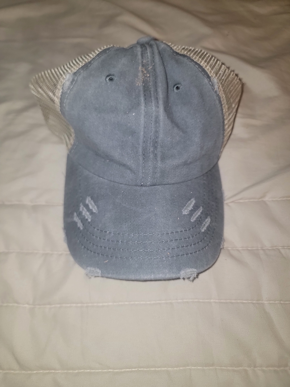 Distressed Blue Trucker Cap